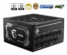 Fuente De Poder Msi Mag A1250gl Pcie5 1250 W, Atx 3.1, 80 Plus Gold, Fully-modular
